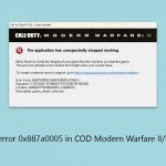How to fix error 0x887a0005 in cod modern warfare ii warzone