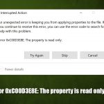How to fix error 0xc00d3e8e the property is read only in windows