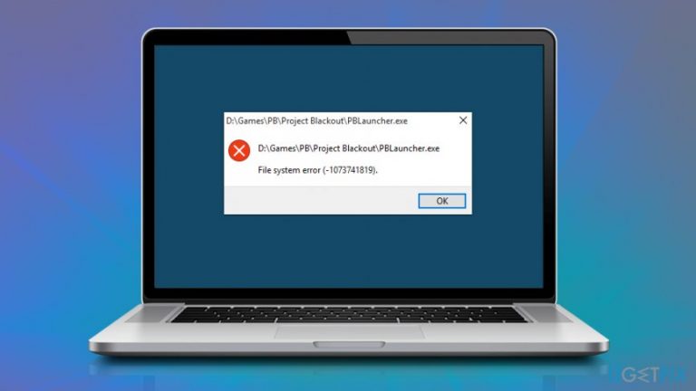 How to fix file system error (-1073741819) in Windows 10?