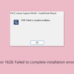 How to fix error 1628 failed to complete installation error in windows