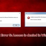 How to fix error 5 access is denied in windows