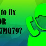 How to fix error ap7mq79