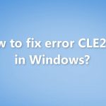 How to fix error cle20r3 in windows