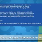 How to fix error code 0x0000007e on windows