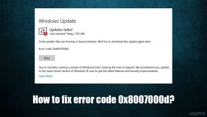 How to fix error code 0x8007000d on windows
