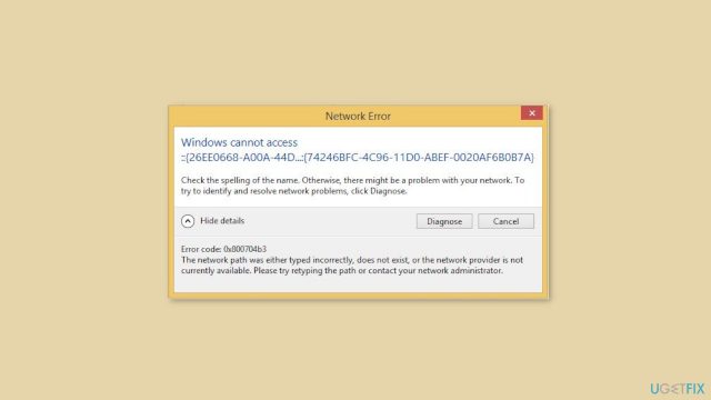 How to fix error code 0x800704b3 in windows