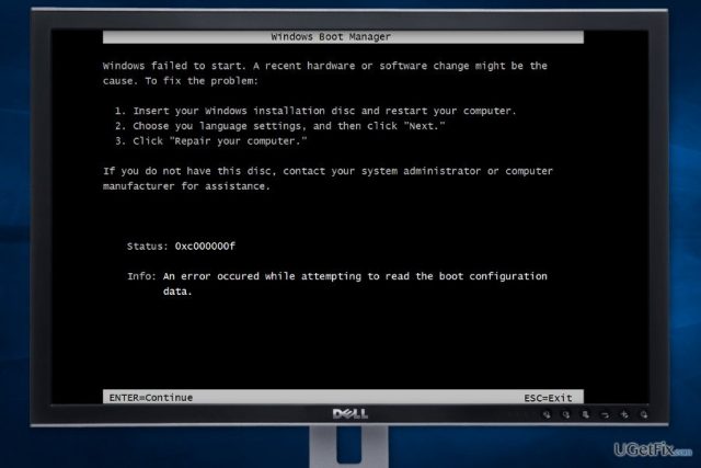 How to fix error code 0xc00000f while booting in windows