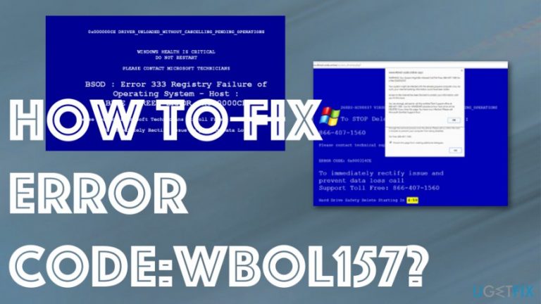 How to Fix Error code:WBOL157?