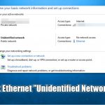 How to fix ethernet unidentified network error on windows