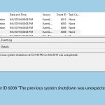 How to fix event id 6008 the previous system shutdown was unexpected in windows copy
