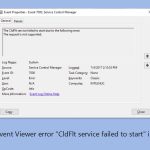 How to fix event viewer error cldflt service failed to start in windows copy