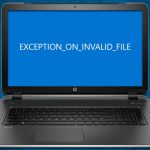How to fix exception on invalid file blue screen on windows