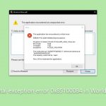 How to fix fatal exception error 0x85100084 in world of warcraft