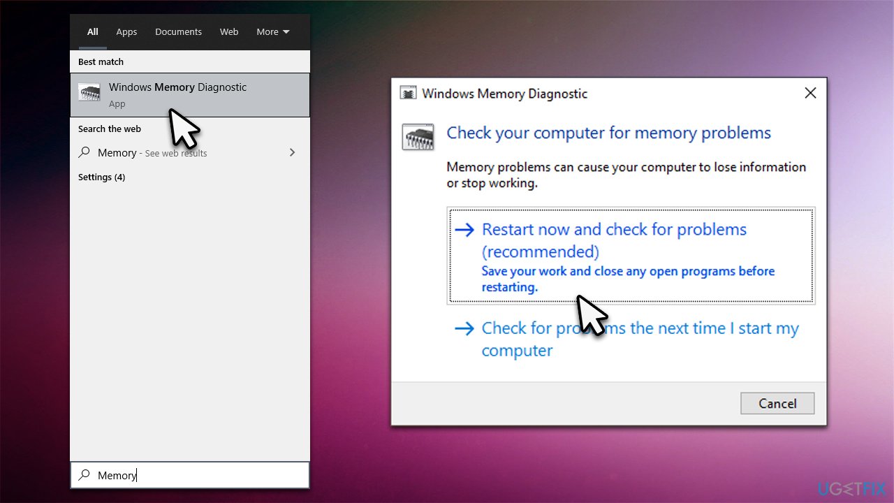 Use Windows Memory Diagnostic