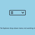 How to fix file explorer drop down menu not working in windows