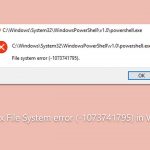 How to fix file system error 1073741795 in windows