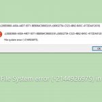How to fix file system error 2144926975 in windows