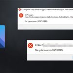 How to fix file system error 2147163890 in windows