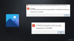 How to fix file system error 2147163890 in windows