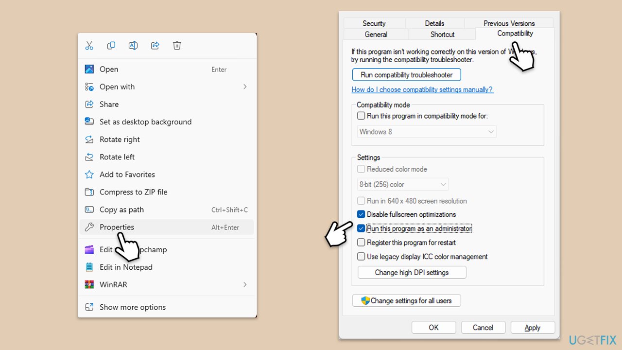 How to fix final fantasy 16 low fps stuttering or crashing on pc disable full screen optimizations copy