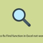 How to fix find function in excel not working copy