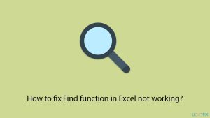 How to fix find function in excel not working copy