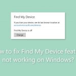 How to fix find my device feature not working on windows