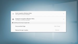How to fix fingerprint reader not working this option is currently unavailable in windows