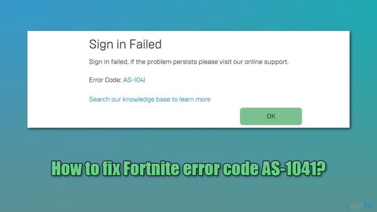 How to fix Fortnite error code AS-1041?