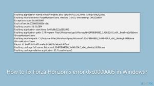 How to fix forza horizon 5 erro 0xc0000005 in windows
