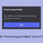 How to fix friend request failed error in discord copy