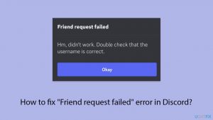 How to fix friend request failed error in discord copy