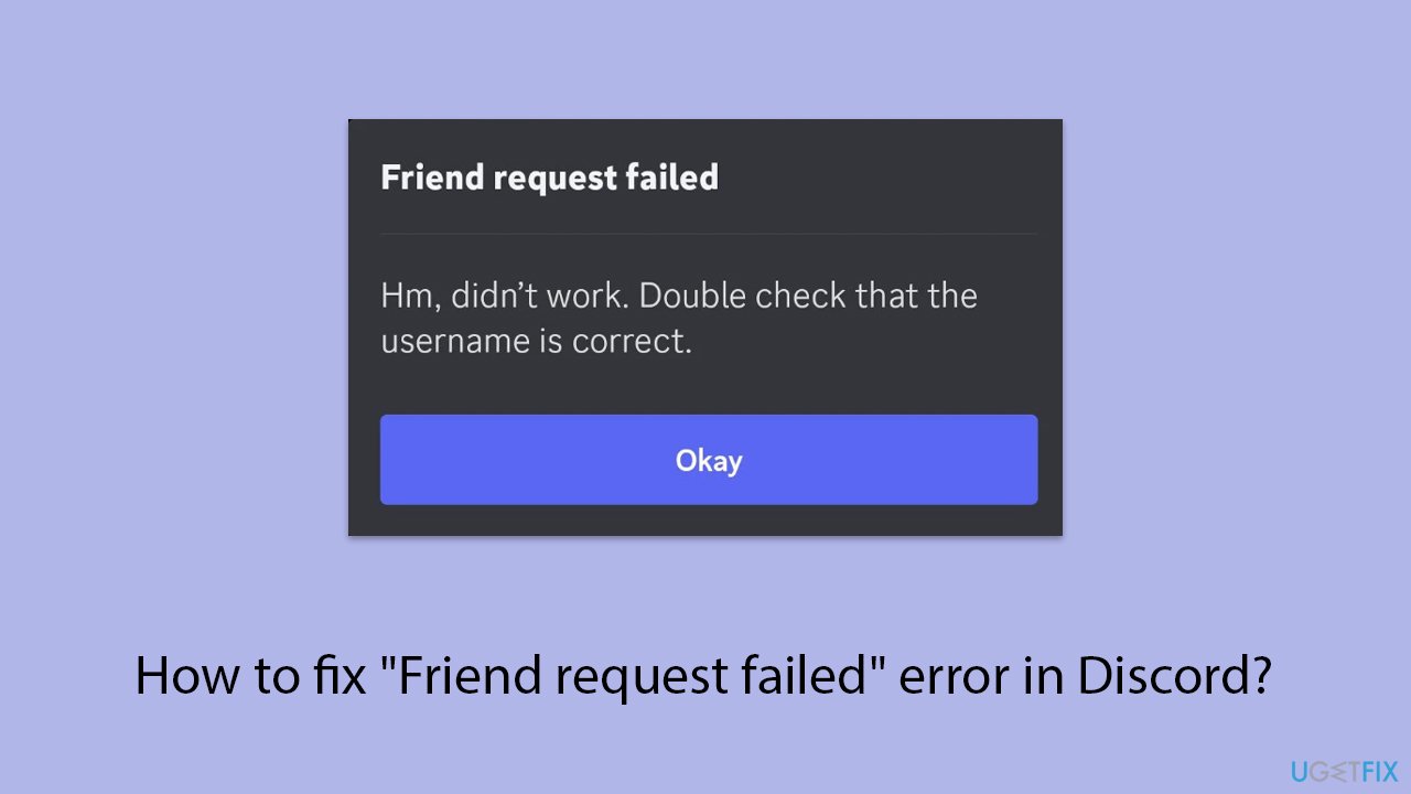 How to fix "Friend request failed" error in Discord?