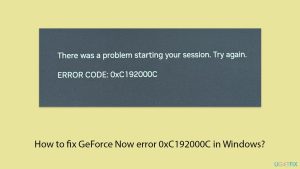 How to fix geforce now error 0xc192000c in windows copy