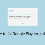 How to fix google play error