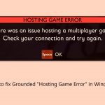 How to fix grounded hosting game error in windows