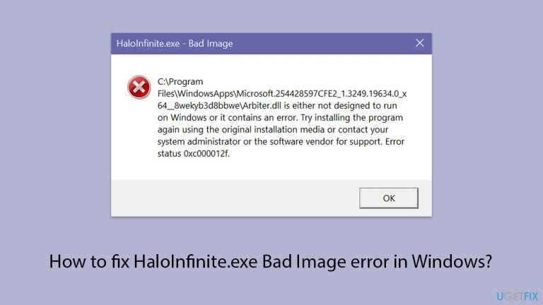 How to fix HaloInfinite.exe Bad Image error in Windows?
