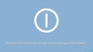How to fix hibernate mode not working in windows