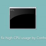 How to fix high cpu usage by conhost exe