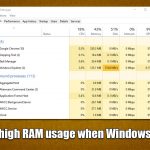 How to fix high ram usage when windows 11 is idle