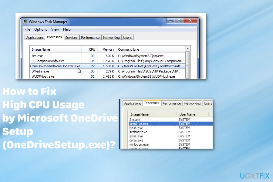 How to fix high CPU usage by OneDrove setup