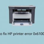 How to fix hp printer error 0x6100004a