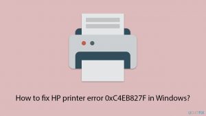 How to fix hp printer error 0xc4eb827f in windows copy