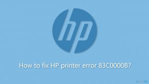 How to fix hp printer error 83c0000b