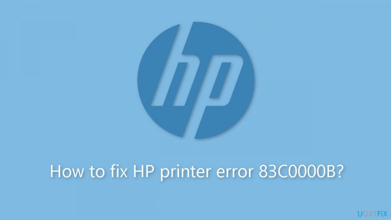 How to fix HP printer error 83C0000B?