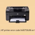 How to fix hp printer error code 0x00759c98 on windows