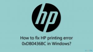 How to fix hp printing error 0xdb0436bc in windows