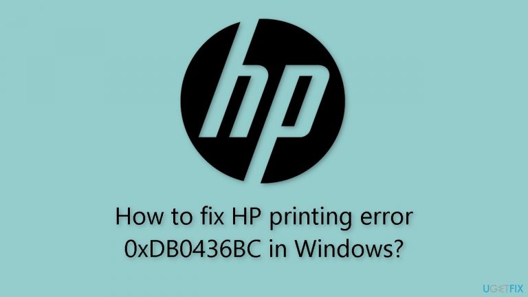 How to fix HP printing error 0xDB0436BC in Windows?
