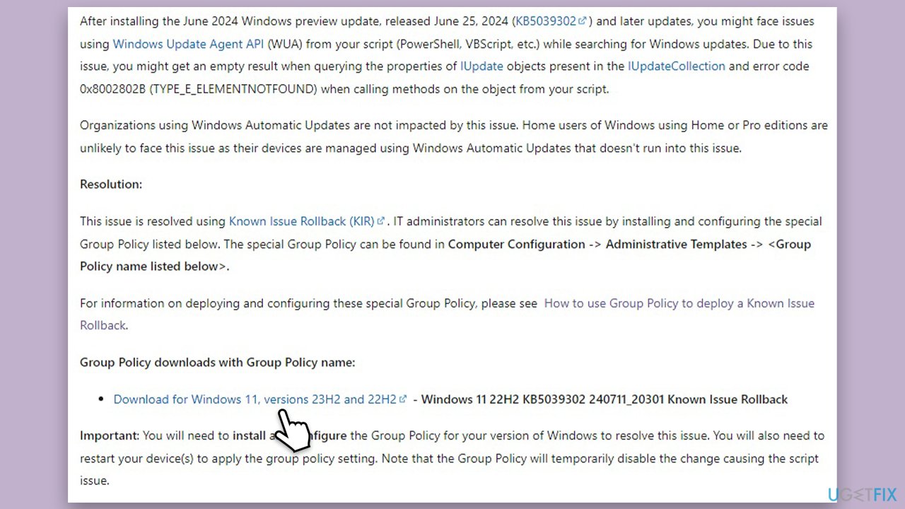 How to fix hresult 0x8002802b error in microsoft word or excel rollback group policy copy