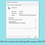 How to fix insta360 link camera not working after january 2025 windows updates